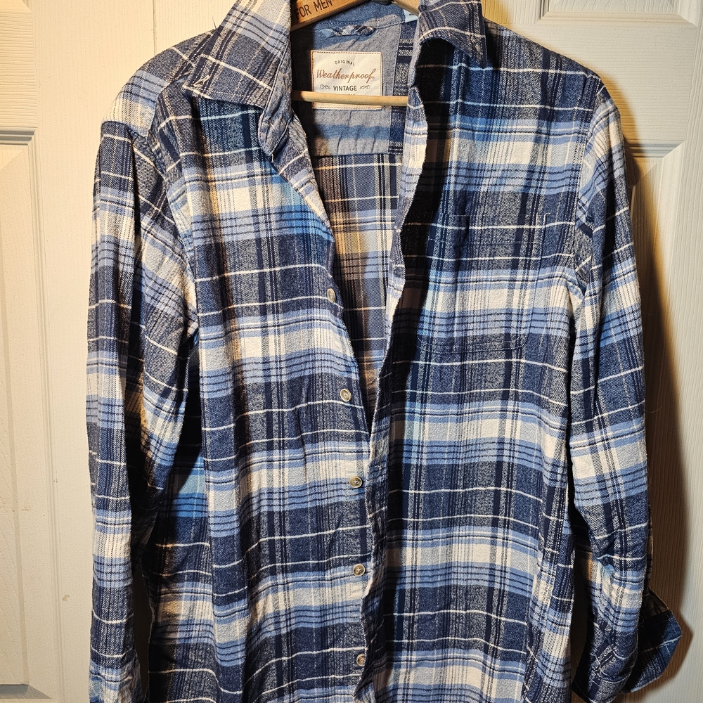 Blue Plaid Men's Shirt